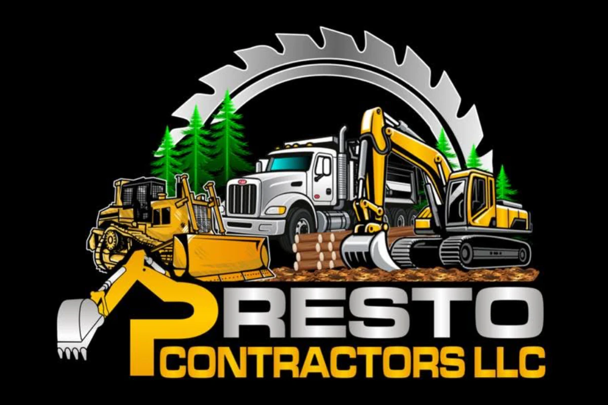 Presto Contractors logo: land clearing, site preparation and excavation in Waynesboro, Mississippi